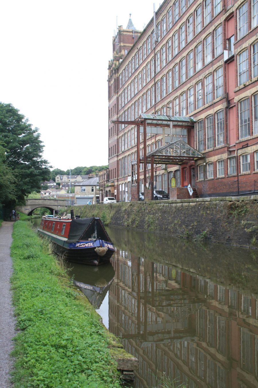 Passing old mill in Marple on Macclesfield Canal