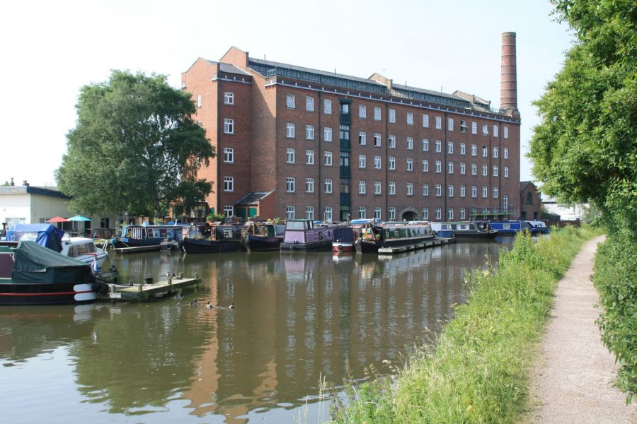 The Macclesfield Canal by the Hovis Mill in Macclesfield