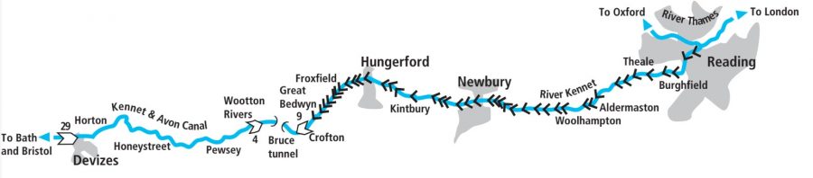 Map of the eastern Kennet & Avon