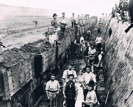 Construction workers who built the canals
