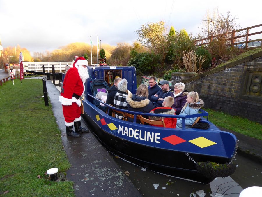 Santa Claus takes to the water