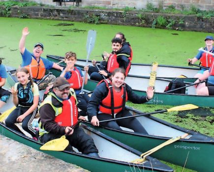 Leeds & Liverpool Canal: Canoes meet to mark trail completion