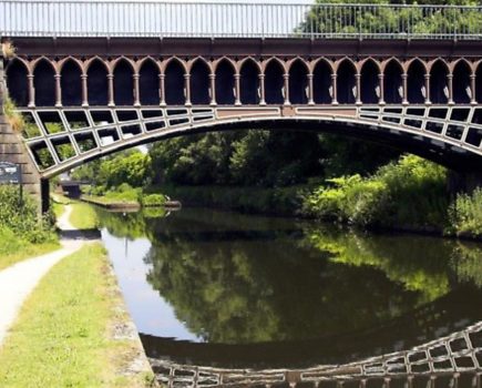 Historic Telford aqueduct drained for repairs