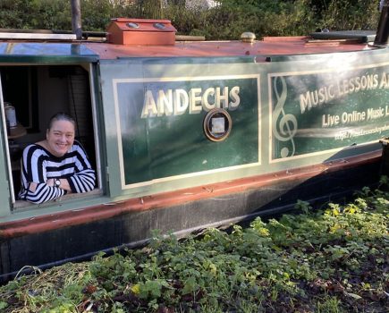 Working from home: canal boat-based piano tuition