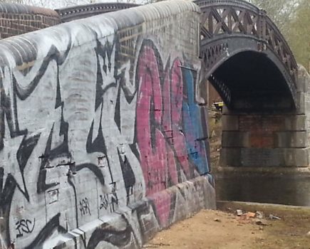 Birmingham historic bridge defaced