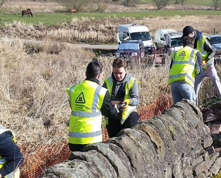 Students take their lessons to the canal